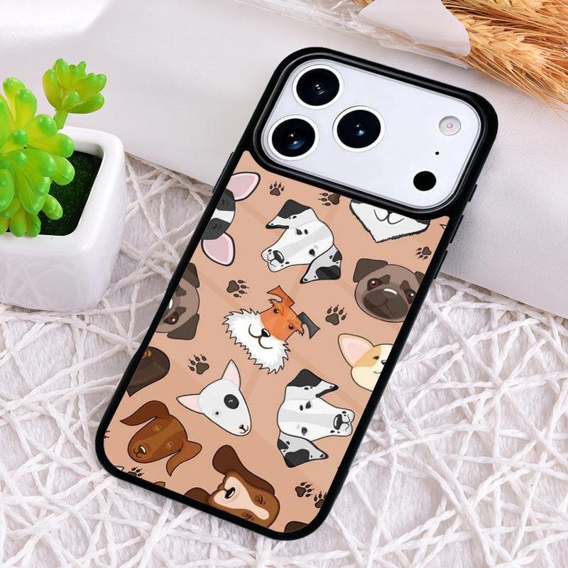 Cute Dog Puppy Collage Phone Case for iPhone 17 Air 16 15 11 12 14 13 Pro Max Shockproof Cover