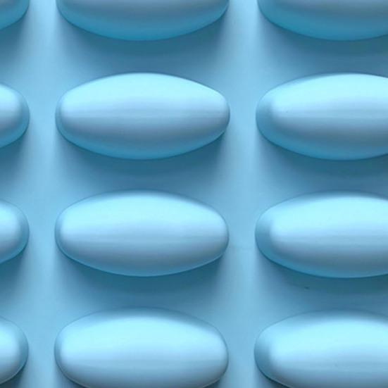 Silicone Baking Mold 16 Cavity Oval Chocolate Mold Non-Stick Freezer Oven Safe Dessert Mold Baking Supplies for Cake Jello Ice Cream