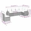 VidaXL Garden Lounge Set with Cushions 6 Pcs, Patio Sofas, Patio Furniture Set, Outdoor Furniture, Grey 3221431