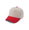 Five-panel Color-blocked Pure Cotton Hard-top Baseball Cap with Embroidered Blank Light Plate Trucker Hat and Peaked Cap