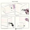 Transparent Acrylic Donation Box with Locks Coin Storage Container Feedback Suggestion Cases Raffle Ticket Box Cube Tip Box