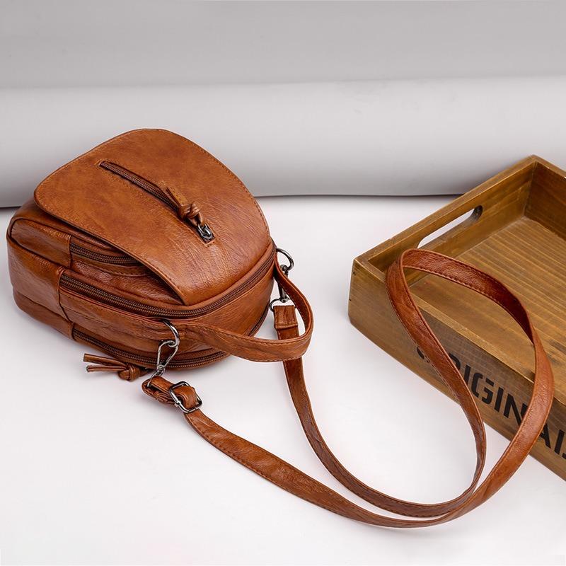 Bag Women's Messenger Bag Fashion Trend New Mobile Phone Bag Soft Leather Texture Multi-compartment Shoulder Bag Change Bag