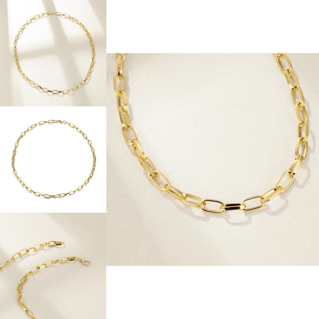 Fashionable Gold Circle Pendant Necklace Simple Alloy Chain For Stylish Women