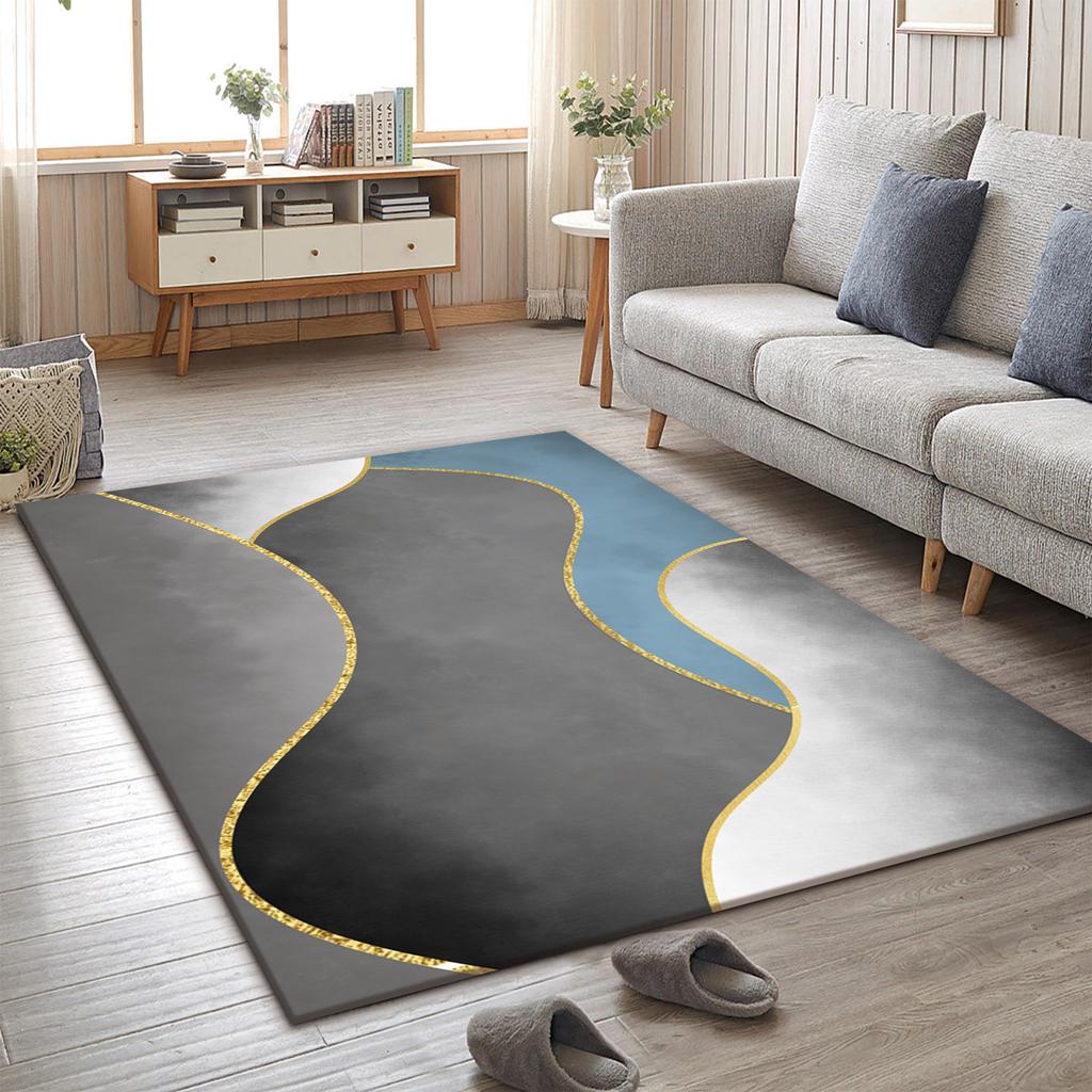 Skandinávský obývací pokoj Minimalistické linie Koberec Ložnice Konferenční stolek Šatní skříň Podložky na podlahu Rohožky ke dveřím