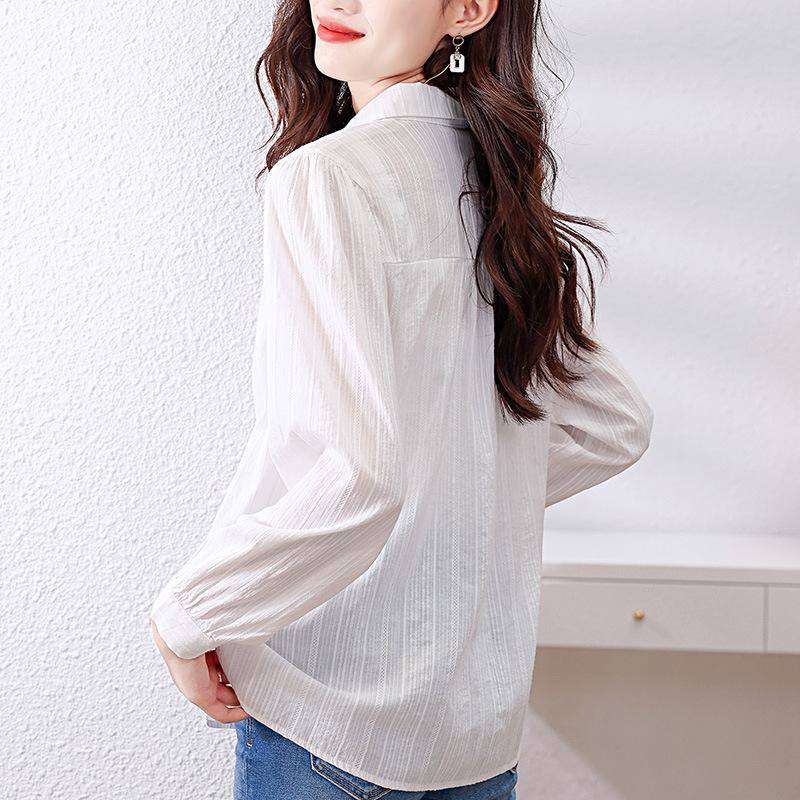 Lace Lace White Shirt Women's Long-sleeved Spring Clothes New Style Shirt Commuting Temperament Top