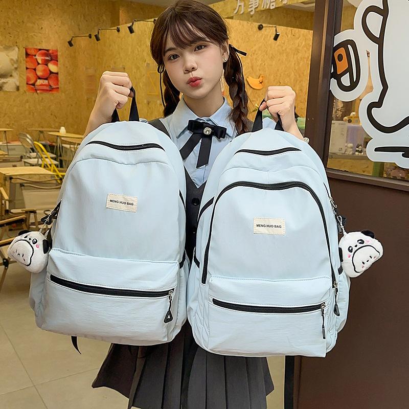 Schoolbag Japanese ins new high-value, fresh and sweet candy-colored backpack, lightweight and large-capacity backpack for junior and senior high