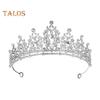 Hair Hoop Shining Rhinestones Inlaid Leaf Decor Bridal Crown Birthday Party Alloy Headband Hair Accessories