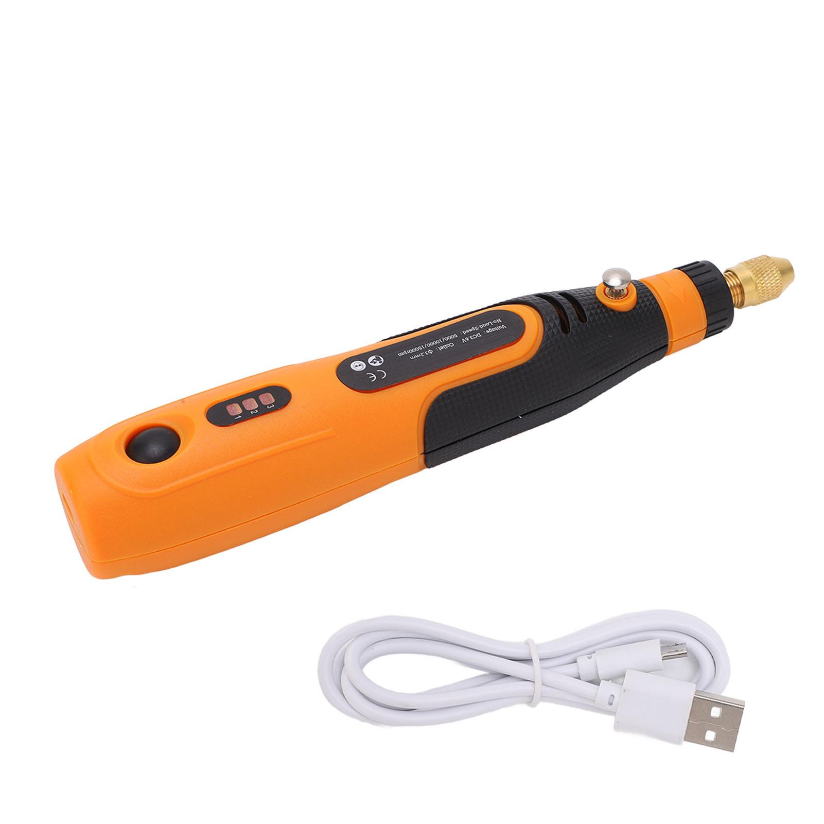 

Електрична гравірувальна ручка USB Перезаряджувана Акумуляторна Роторний інструмент 3-ступінчасте регулювання Низький рівень шуму Ефективна