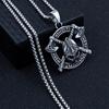 Silver Viking Axes Rune Nordic Necklace 406