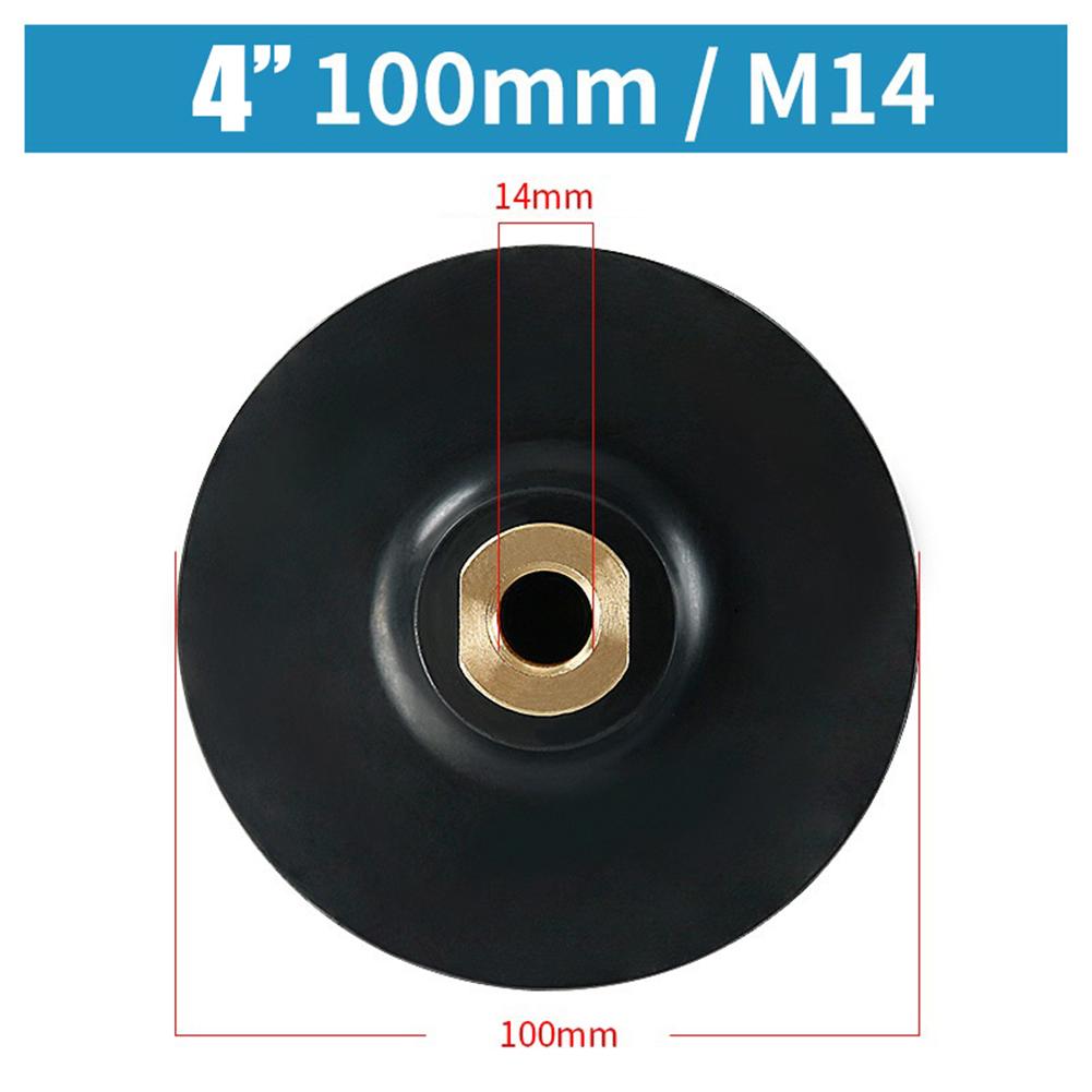 Rubber Backing Pad Polishing Grinding Disc Holder For Angle Grinder M10 M14 Rubber Polishing Pad Backing For Angle Grinder