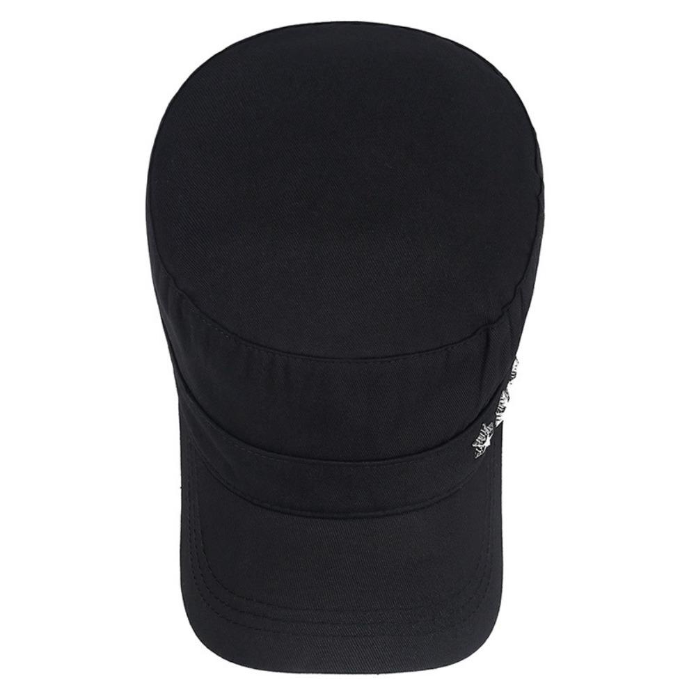 Solid Adjustable Baseball Cap Cotton Sunshade Hat Breathable Cadet Hat Men Sunscrean