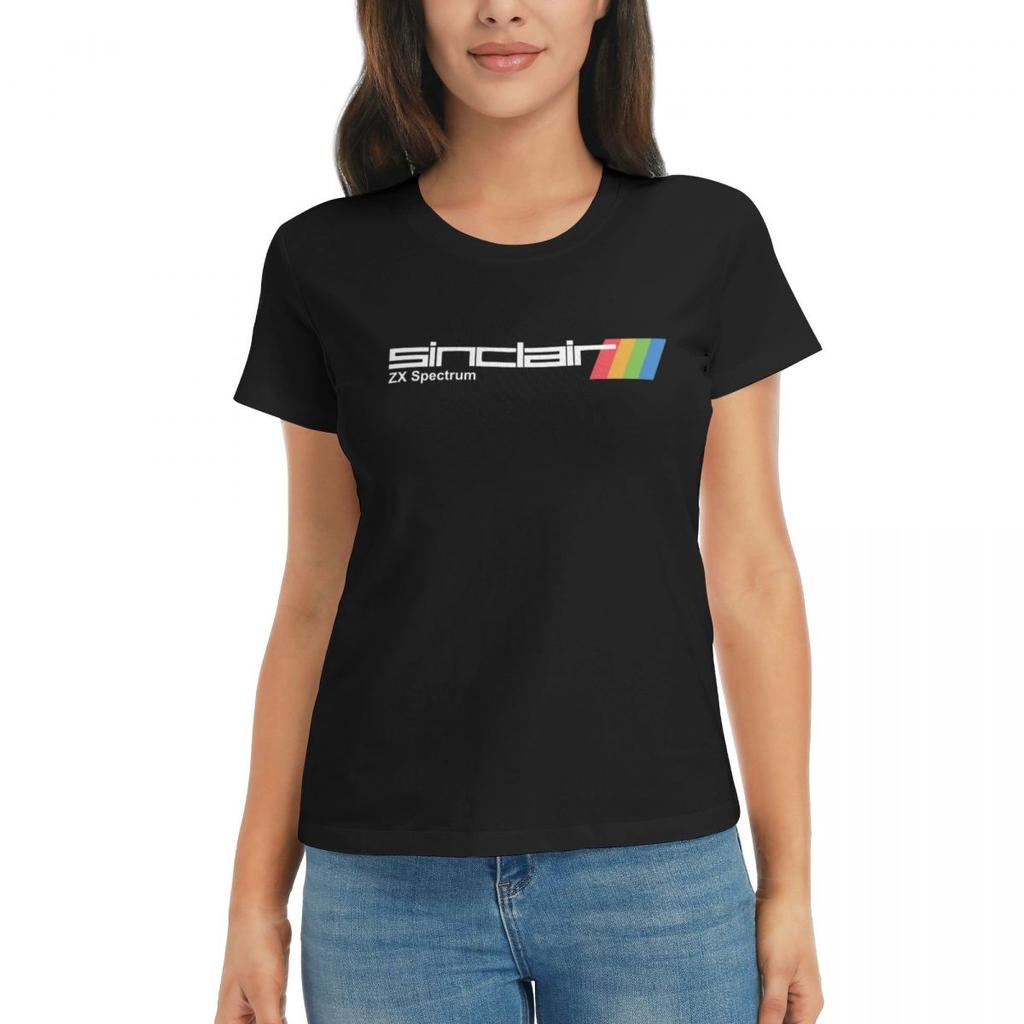 Damen T-Shirt Zx Spectrum Queue Jumpers Sommer Kurzarm T-Shirts O-Ausschnitt Baumwoll-T-Shirts Kleidung Oberteile Streetwear