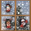 20226 Xmas Ornament Christmas Window Mirror Sticker Snowflake Santa Claus Snowman Mall Glass Window Electrostatic Sticker