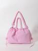 Women's Puffy Drawstring Shoulder Bag: Large Capacity Down-Filled Nylon Crossbody Cloud Bag