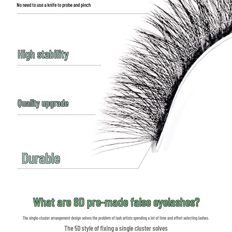 DeceMars 8D Pre-made Grafting Eyelashes for Technicians - Dense, Natural, Beautiful Lash Extensions with Non-Scattered Roots.