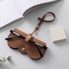 Soft Leather Sunglasses Bag Eyewear Case Container Storage Box Portable Hanging Glasses Bag Anti-Compression Sunglasses Holder