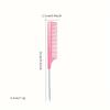 Precision Mouse Tail Comb - Fine Toothed Smooth Hair Comb with Stainless Steel Needles and Metal Comb - Durable and Fashionable