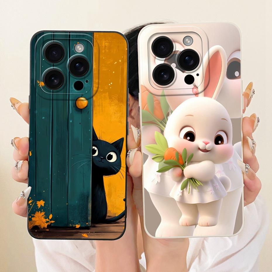 New Fashion Phone Case For iPhone 16 Pro Max iPhone16 16Pro Soft Silicone Cases For iPhone 16ProMax Shockproof Covers Bumpers
