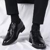 Spring Leather Shoes Men's Business Dress Genuine Leather Casual British Pointed Head Korean Version Trend Breathable Inner Height Increase Men's L