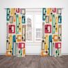 Selling 100,000 - simple geometric environmental protection polyester printed curtain limited time special + gift combination