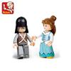 2 IN 1 SLUBAN Girl Royal Carriage Wagon Model Building Blocks Enlighten Action Figure Toys For Children