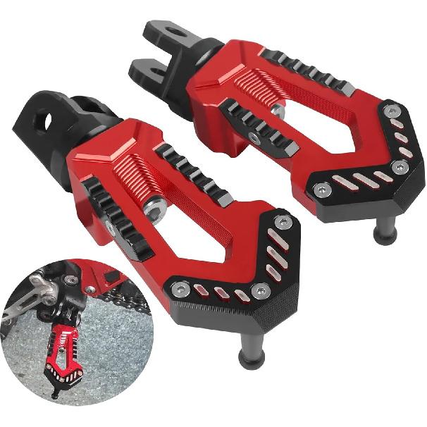 Rear Passenger Foot Pegs CNC Aluminum Footrest Compatible with Kawasaki Ninja 400 Z400 2018-2023 Non-slip Foot Rest Pedals Motorcycle Parts