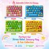 26 Grid Keycap Clicker Cute Cartoon Mini Decompression Keyboard Fidget Toy Pendant Backpack Decoration Gifts