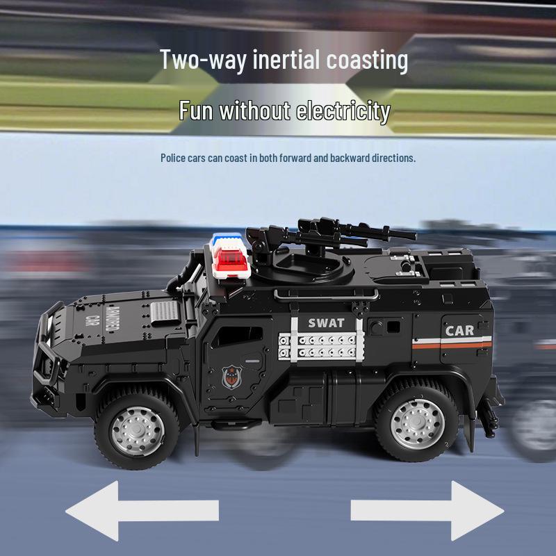 Children's Double-Door SWAT Car Inertia Toy - Off-Road Claw Machine for Boys
