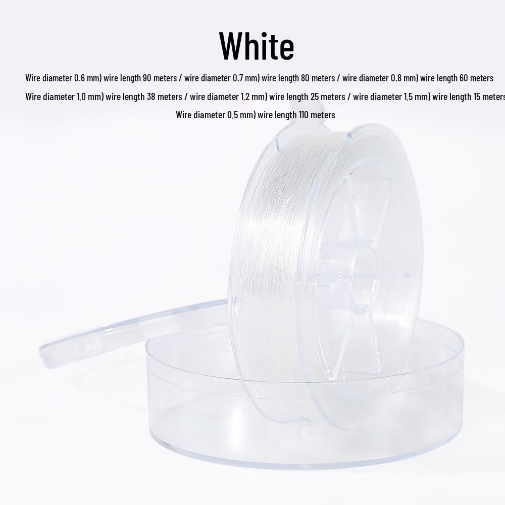 

Прочный эластичный шнур из ТПУ, хрустальный браслет из бисера, набор для DIY 0.8mm diameter, 60m length белый