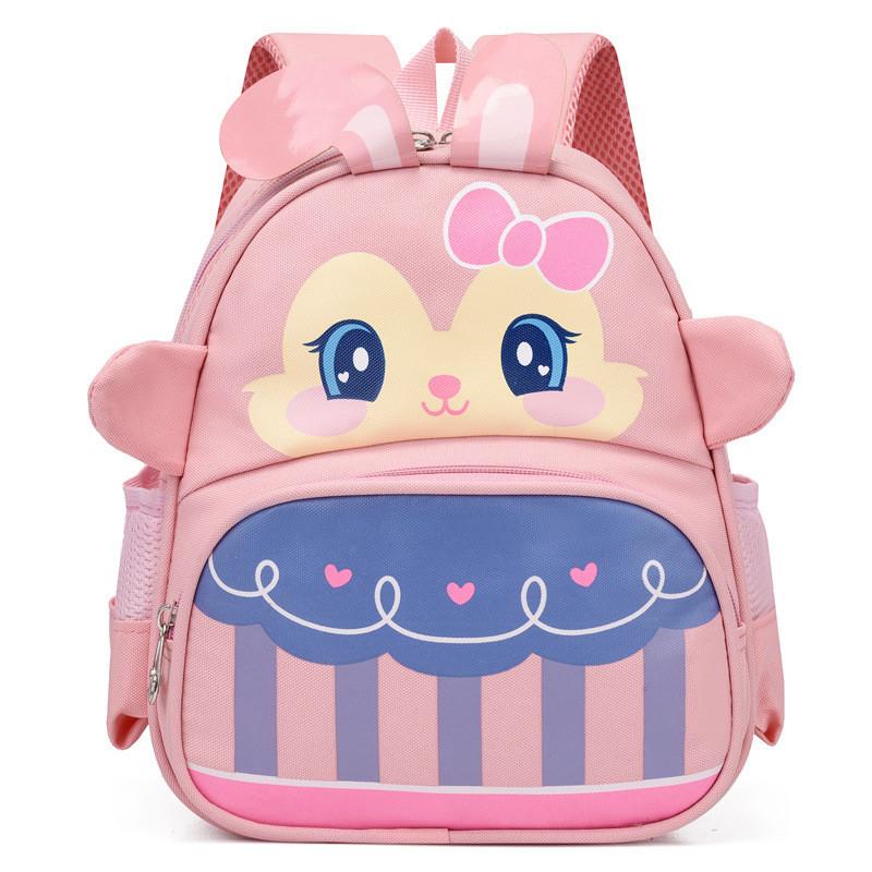 Fashionable Breathable Cartoon Print Toddler Backpack With Curved Straps