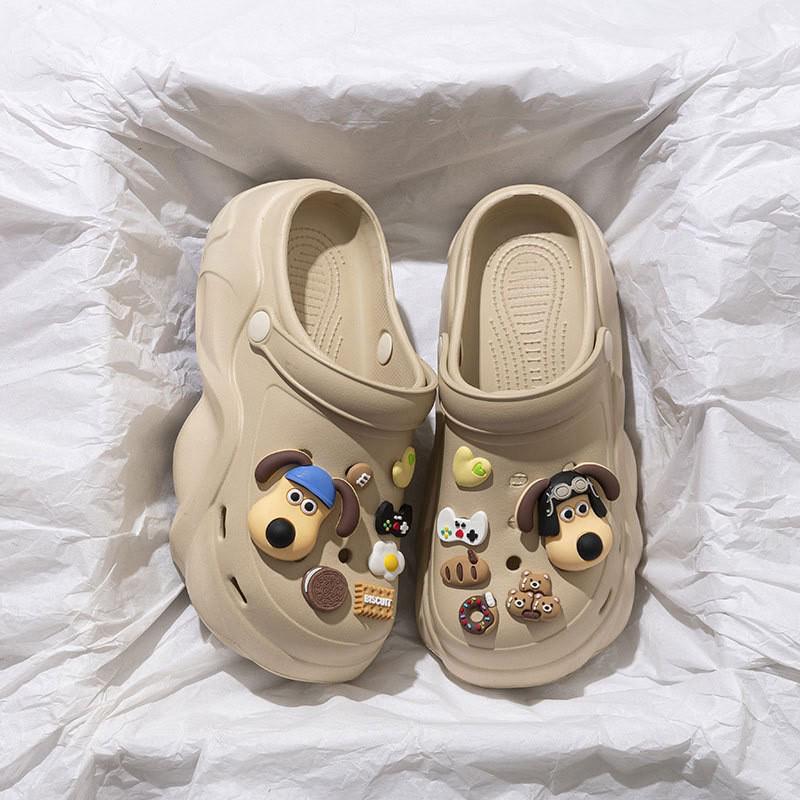 Women's 2025 Summer EVA Platform Clog Slippers - Height-Enhancing, Anti-Slip Beach Sandals