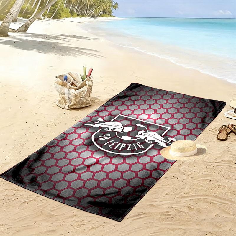 Asciugamano da Spiaggia con Stampa Logo RB Leipzig, Asciugamano Grande Morbido Asciugatura Rapida per Spiaggia Campeggio Nuoto