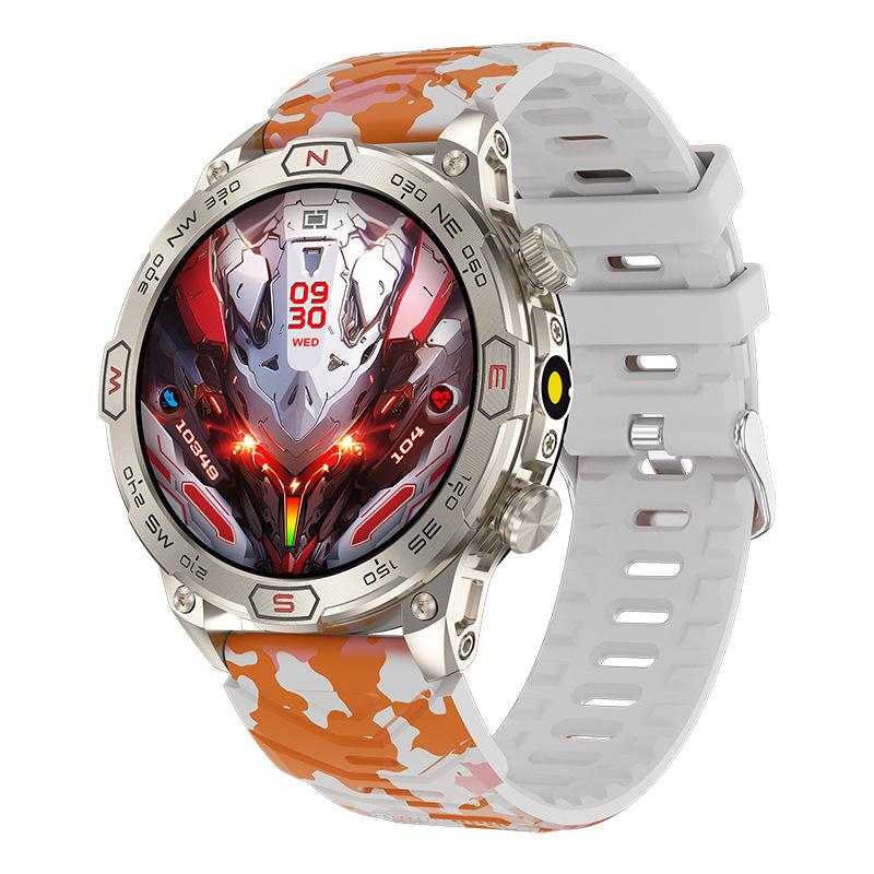 SCIONE Smart Watch Heart Rate Bluetooth Call Voice Assistant Compass Flashlight Step Outdoor Sports Watch