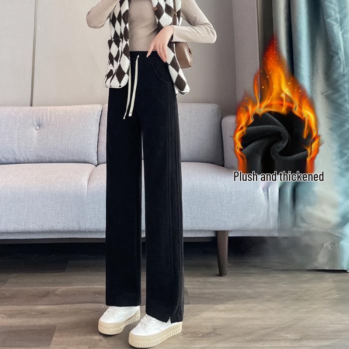 Dámské fleecem podšité tepláky s úzkou a širokou nohavicí pro jaro/podzim 2025