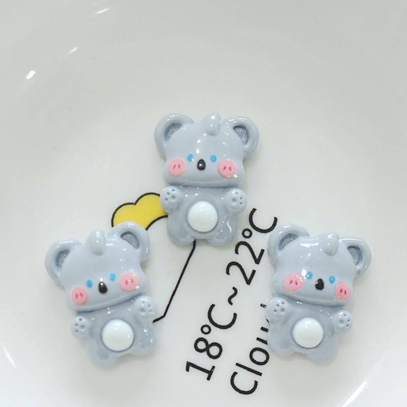 10Pcs New Cute Resin Bee Rabbit Monkey Little Bear Series Flat Back Fit Phone Deco Parts Embellishments For Hair Bows Accessorie
