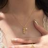 Retro Style Gloss Pearl Necklace for Women Light Luxury Hollow Out Exquisite Pendant Choker Party Wedding Fine