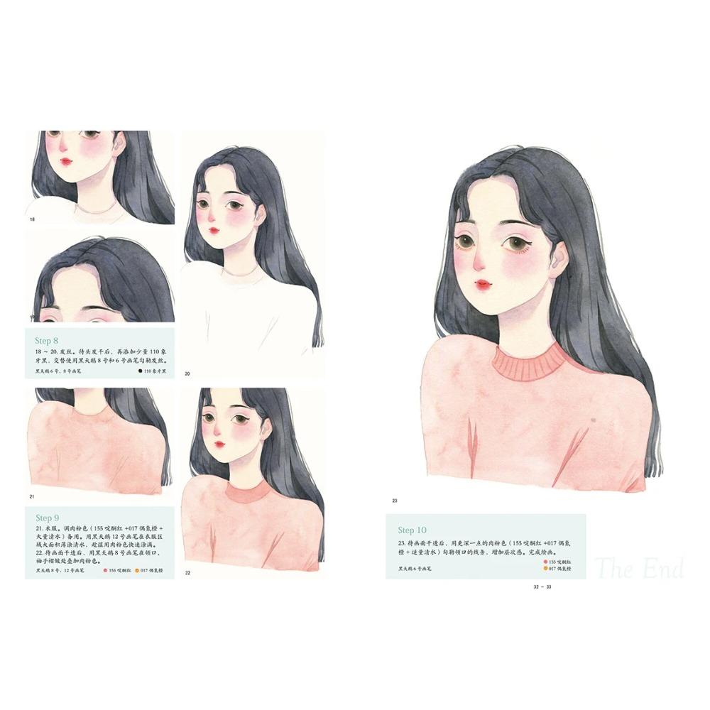 Zero Based Illustration Character Watercolor Techniques Painting Drawing Art Book