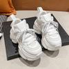Fashion Fashion White Mesh Ventilate Women Sneakers 8CM High Platform Sports Shoes New Spring Thick Bottom Women's Wedge Casual Shoes