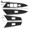 Echte Kohlefaser Auto Tür Fensterheber Schalter Knopf Panel Aufkleber für Mazda 3 2010 2011 2012 2013 Verkleidung Innenraum Zubehör
