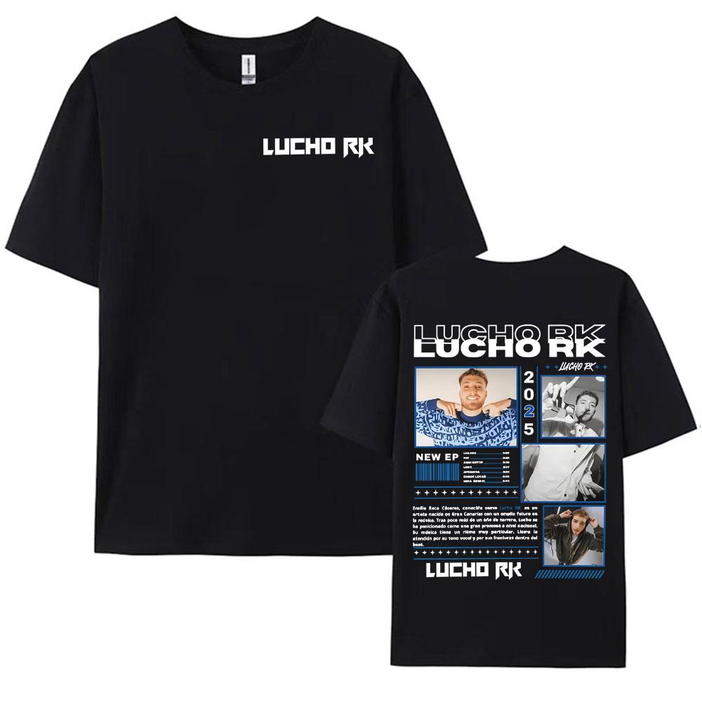Rapper Lucho Rk Album Tour 2025 Graphic T Shirts Unisex Women High Quality Hip Hop Pop Music Tee Shirt Cotton Short Sleeve TShirts