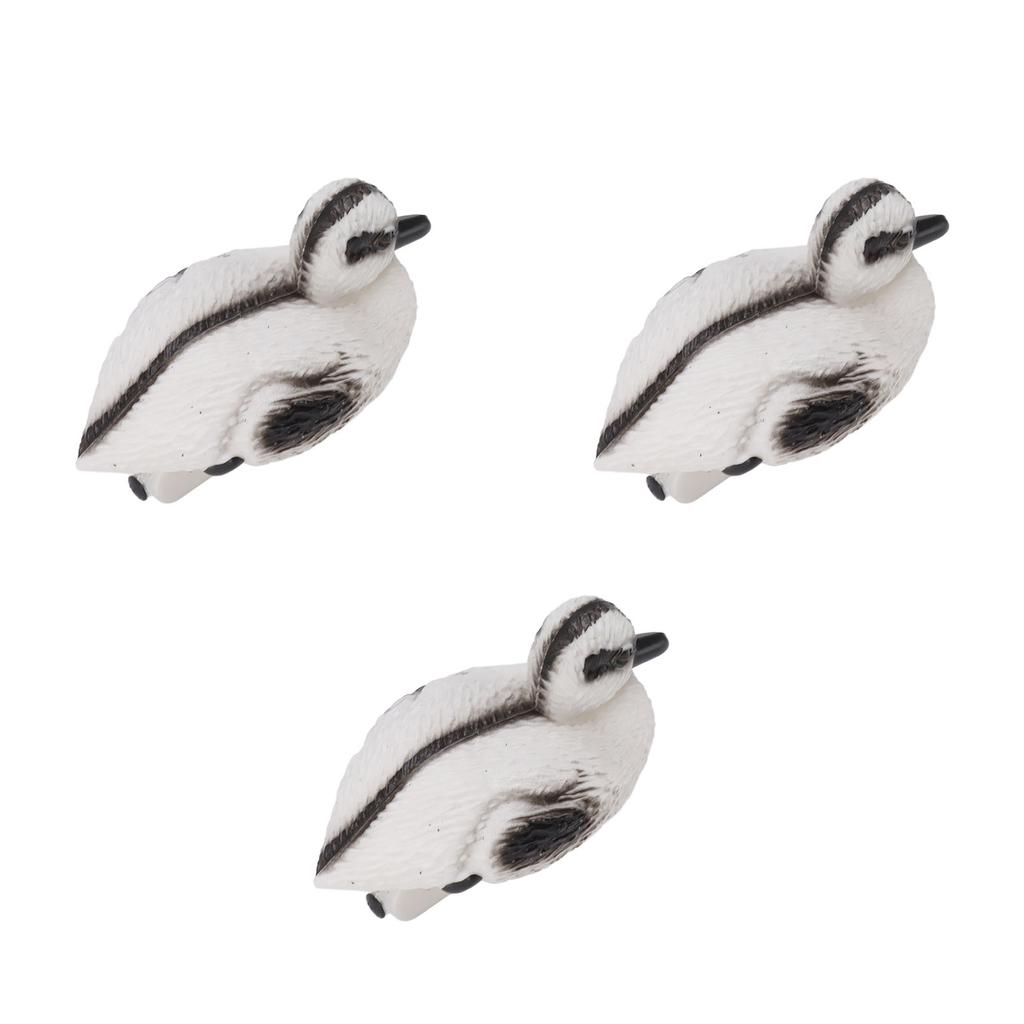 3Pcs Floating Yellow Duckling Realistic Plastic Duck Fish Pond Ornament for Garden Swimming Pool Fishing Pond Water