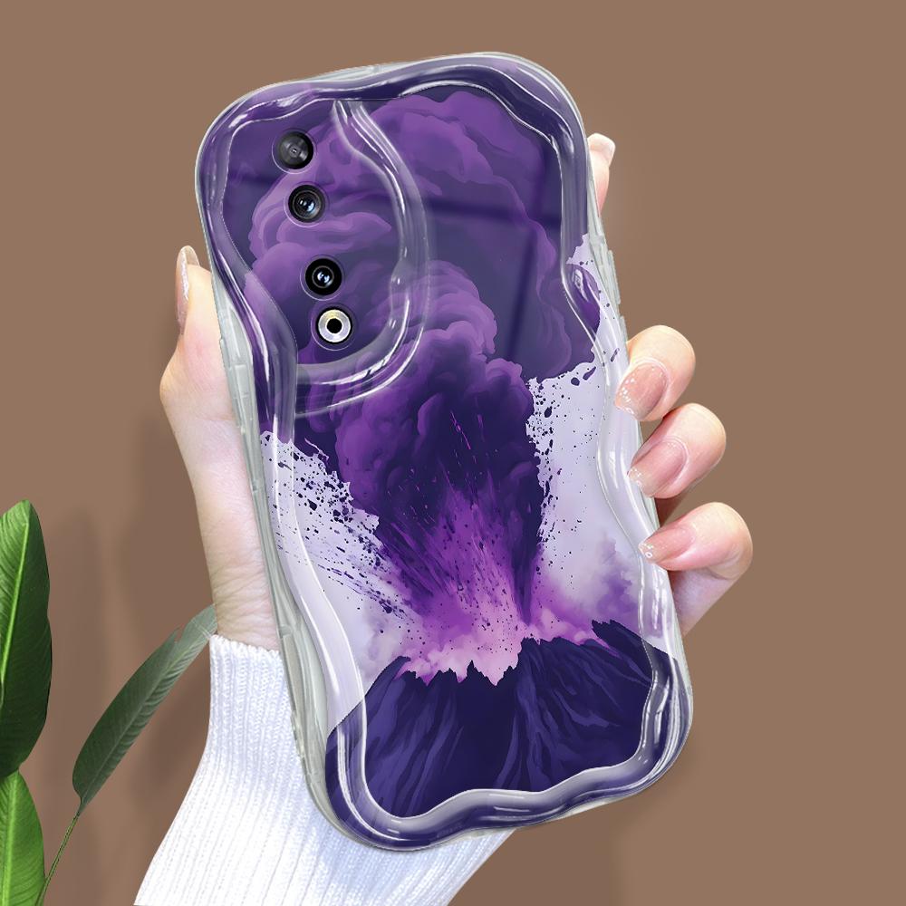 

Милый мультяшный узор, кремовая текстура, мягкий силиконовый чехол с волнистыми краями, чехол для телефона для Huawei Honor Infinix Tecno iPhone Infinix Smart 8 HD прозрачный