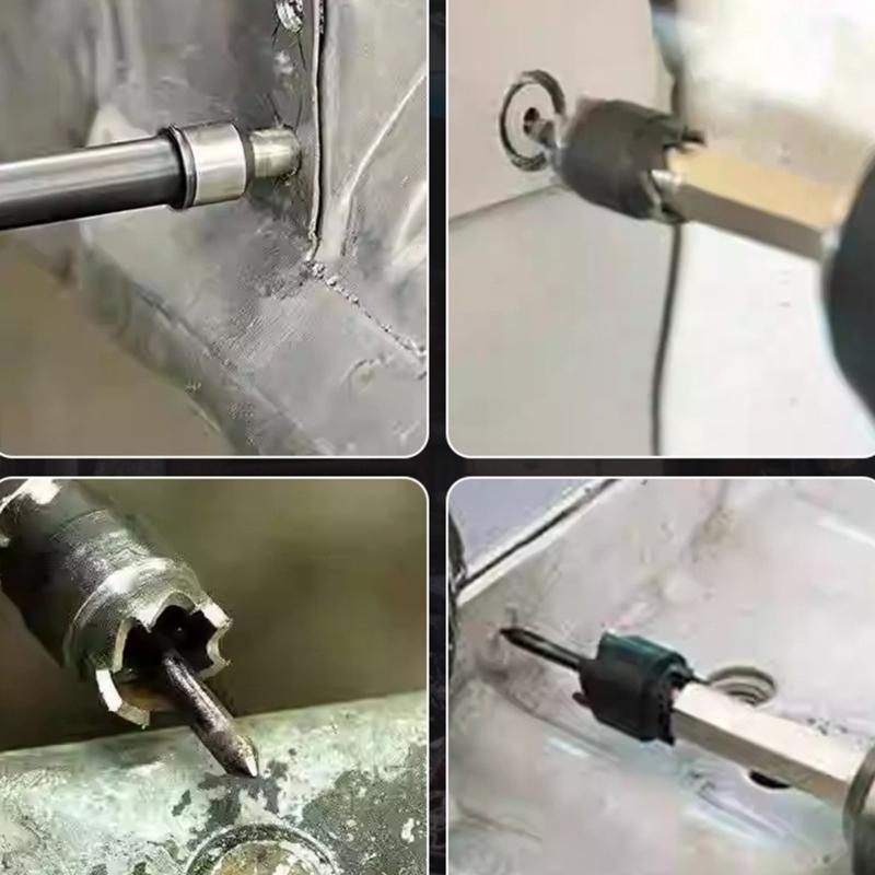 Professional Steel Iron Sheet Hole Cutter Drill Bit Set Multiple Size Multipurpose Metal Drilling Tool With Storage Case