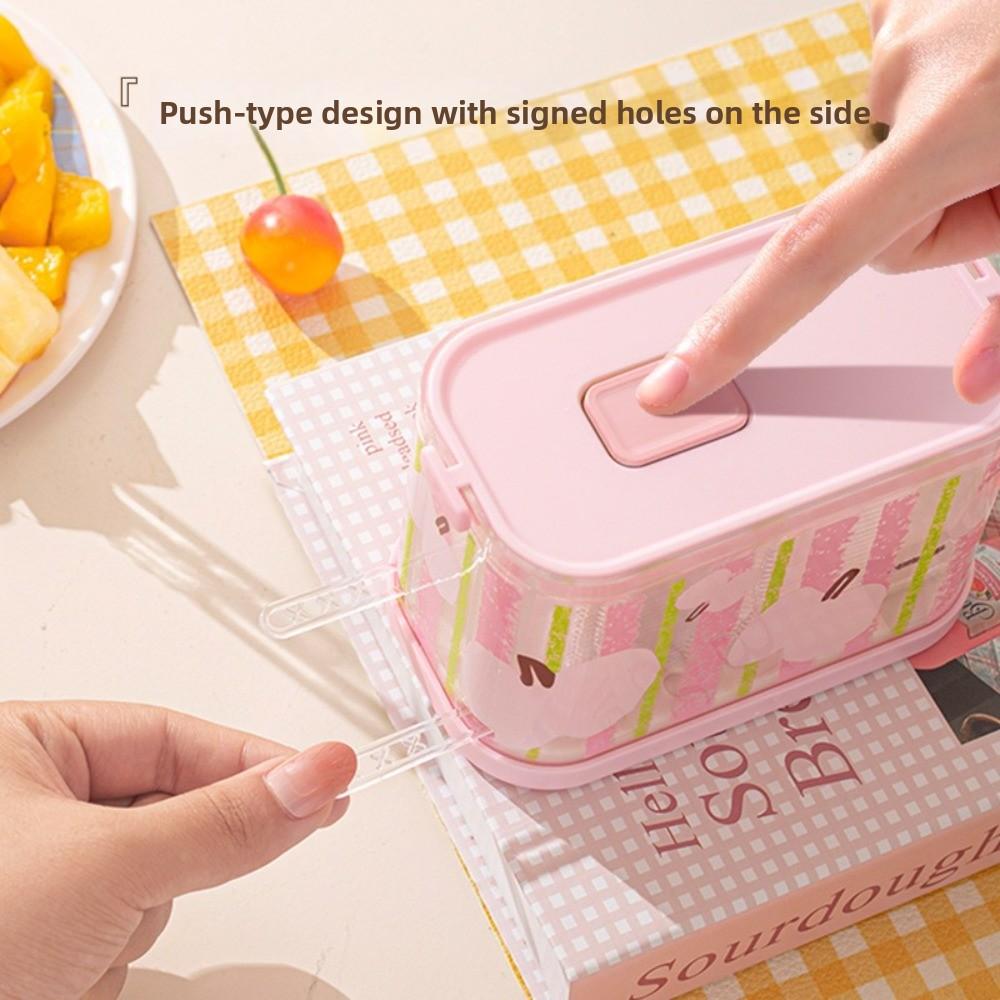 Transparent Disposable Fruit Fork Storage Box Reusable Fork Organizer  Party Use
