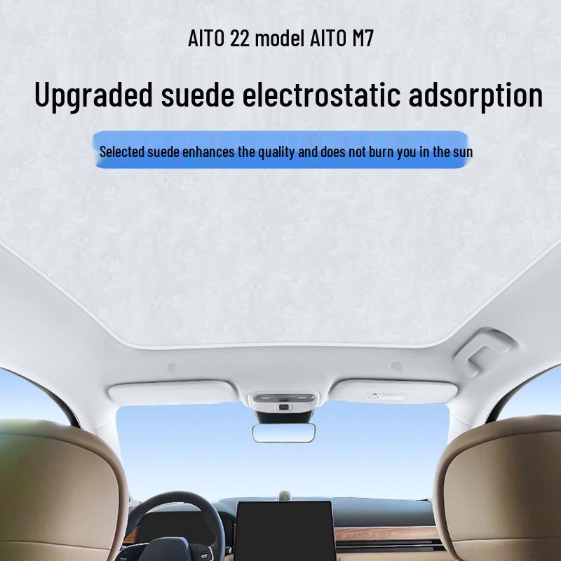 Static Sunshade for AITO M7 Sunroof: Heat Insulation, Sun Protection, Privacy, Light Blocking.