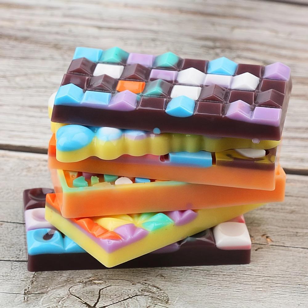 Molde de Barra de Chocolate 3D de Silicone de 12 Cavidades Utensílio de Cozinha Essencial para Assar Pastelaria e Fazer Doces para Criação Criativa de Chocolate