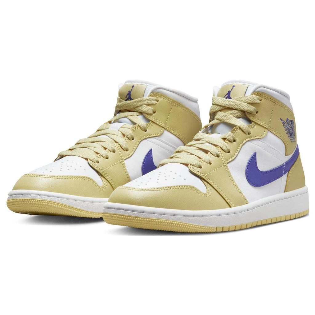 Air Jordan 1 Mid Lemon Wash Damskie Sneakersy Żółty Lapis Biały BQ6472-701