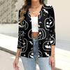 Women's Fashion Casual Print Button-down Shirt 3/4 Long Sleeve Tops