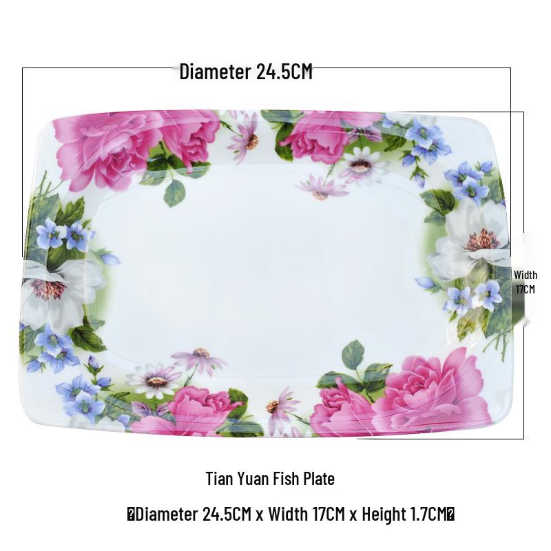 Imperial Concubine 10-inch Porcelain Soup and Serving Plate