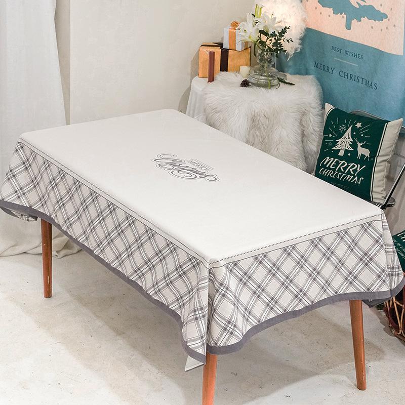 Novoroční dárek Vánoční série Vodotěsný Běžný ubrus na stůl Zesílený Obdélníkový Ubrus na jídelní stůl Ubrus na konferenční stolek